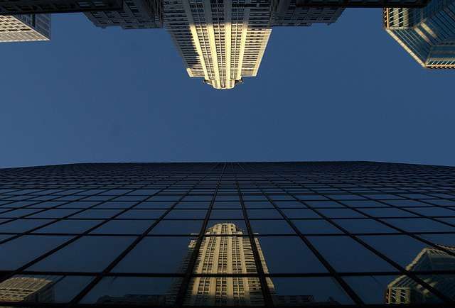 Reverse vertigo courtesy of the Chrysler Building.